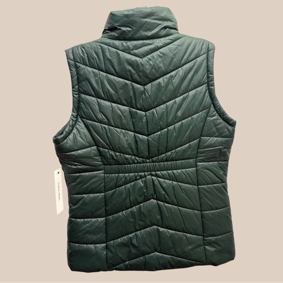 Calvin Klein Chevron Puffer Vest – Sycamore Green – Size M – NWT $129 - Picture 2 of 3